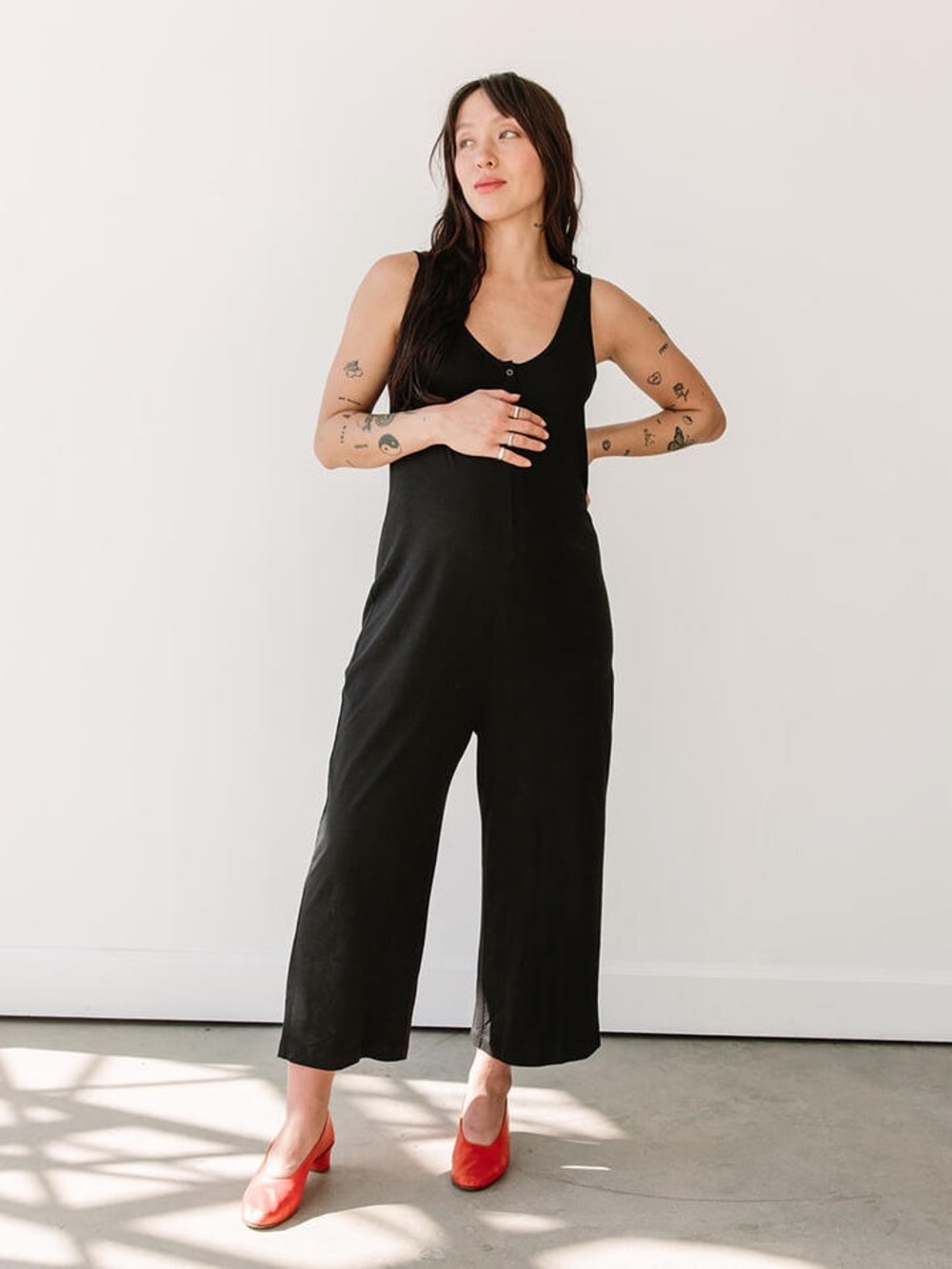 STORQ Women's Black MVP Jumpsuit (Maternity) | XL